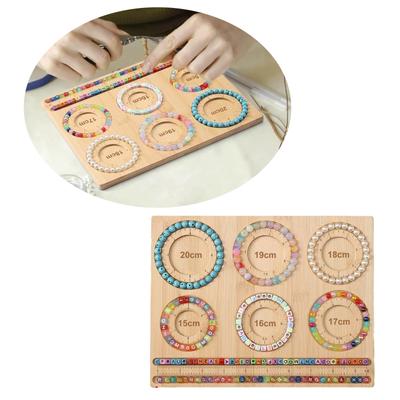 Tapis de Perlage Combo Pratique Planche à Perles pour la Fabrication de Bijoux Planche de Perlage en Bois pour Bracelet et Collier Plateaux Tapis de Perlage