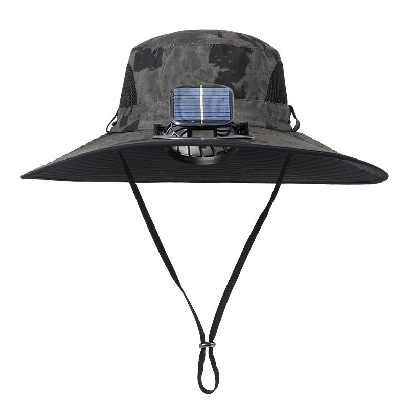 Men's Solar-Powered Sun Hat with USB Fan for Outdoor Summer Activities