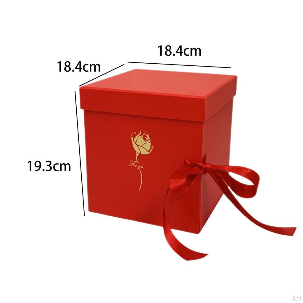 Empty Flower Gift Box Chocolate Sweet Container Elegant Floral Packaging Fillable for