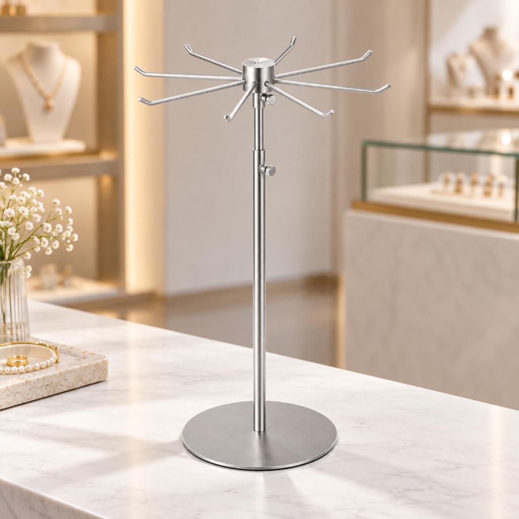 Rotating Jewelry Display Stand Sturdy Necklace Tree Stable for Boutiques