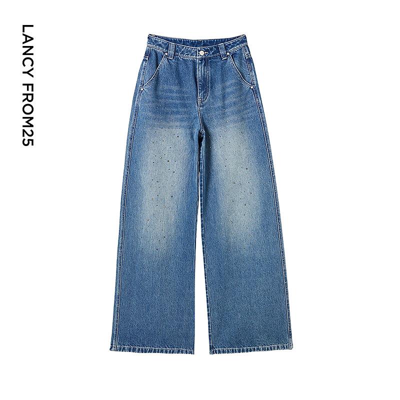 Langzi Premium High-Waisted Wide-Leg Flare Jeans