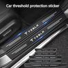 Car Sticker Tesla Carbon Fiber Car Door Threshold Sticker Auto Trunk Protective Strip For Tesla Model 3 X S Y accessories