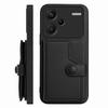 Etui do Xiaomi Redmi Note 13 Pro+ 5G z blokadą RFID, uchwytem na karty, podstawką, wykonane z TPU + skóry PU, tylna osłona telefonu