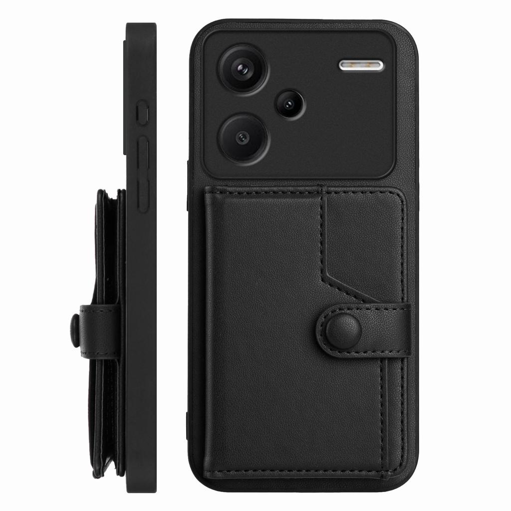 For Xiaomi Redmi Note 13 Pro+ 5G Case RFID Blocking Card Holder Kickstand TPU + PU Leather Phone Back Cover