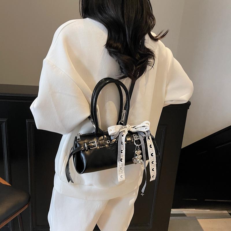 Women Bags Women's Bags 2025 New Mori Fashion Niche Bow Single Shoulder Crossbody Pillow Bag Pu