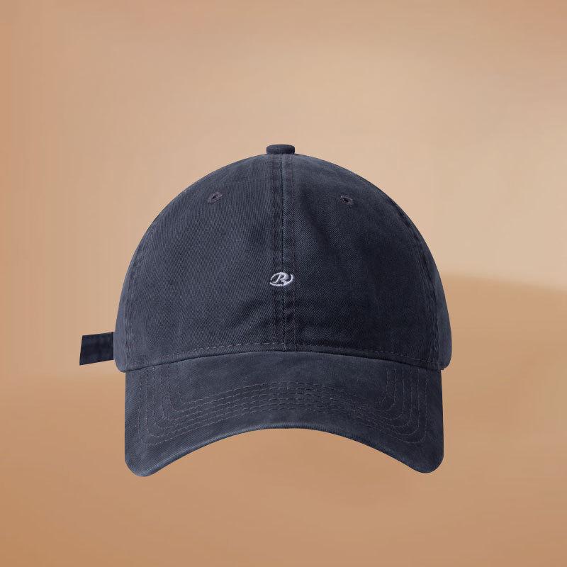 Spring Letters Baseball Cap Women's Wide Hat Korean Version Embroidered Soft Top Big Head Circumference Baseball Cap Men's Trendy Face Small Hat