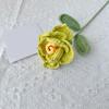 1PC Artificia Rose Bouquet Fake Flower Wedding Decor Woolly Flower Homemade Knitted Hand-Crochet