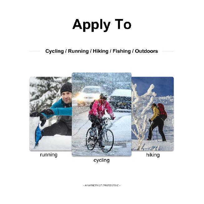 Winter Flip Open Two Finger Gloves Men Women Warm Touch Screen Gloves Outdoor Windproof Cycling Skiing Fishing Gloves
