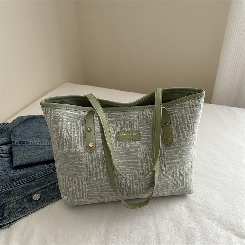 

Простая и модная сумка большой вместимости для поездок на работу, летняя новая модная повседневная сумка-тоут, повседневная и модная сумка через плечо