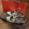 Cuir Niche Argent Mode Ballerines Bout Rond Léger ** Bride Fourchette Mary Jane Chaussures Simples Chaussures pour Femmes Été et Automne