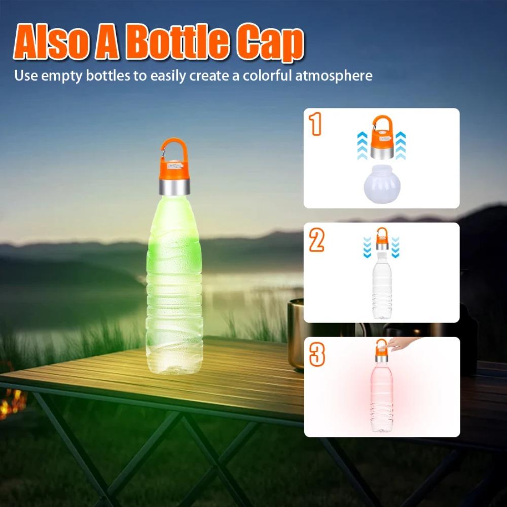 Portable LED Camping Light USB Rechargeable Tent Lamp with Hook Detachable Bulb Bottle Lamp Waterproof Outdoor Working Lantern