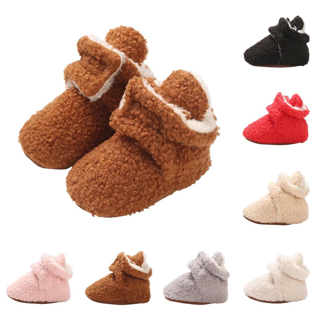 Baby Soft Walking Shoes for 0-1 Year Old, Plush Casual Shoes