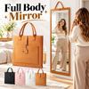 Shatterproof Folding Full Length Mirror Portable Felt Storage Bag New Full Body Mirror  Door