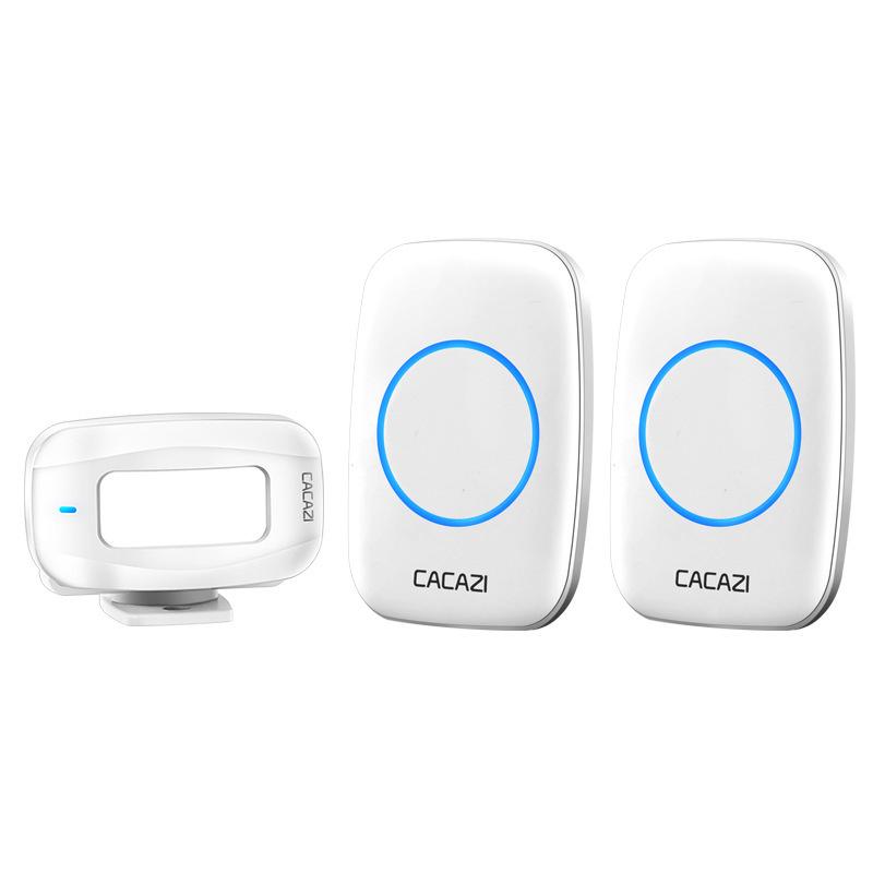 Wireless Infrared Doorbell for Store Entrances - Split Type Welcome Sensor for Convenience Stores 1 Sensor + 2 Receivers