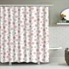 Delightful Flower Shower Curtain Pink Bloom Waterproof Bath Decor For Home Decoration Modern Bathroom Accessories Set