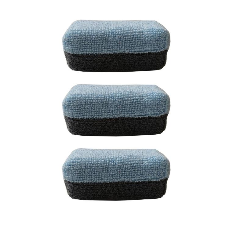 3pcs Soft Microfiber Applicators Double  Side Automotive Cleaning Pad Designed for Car Detailing Washable & Long Lasting