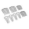 8 Stück Haargabel-Klammer Metall Schwarz beschichtet Vintage Elegant U-förmige Haarseitenkämme zum Stylen DIY