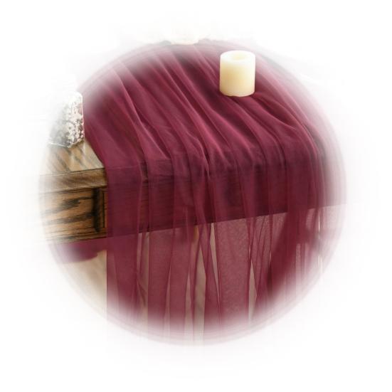 Tulle Table Runner Decorative Sheer Tablecloth Solid Color Table Runner Arch Aisle Veil for Bridal Shower Wedding Arch Dessert Table Decoration