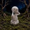Compact 3D Printed Skull Novelty Luminous Tabletop Statue Halloween Skeleton Figurine  Showcase