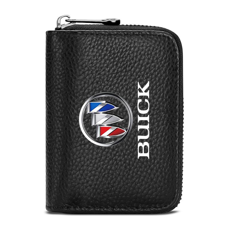 Leather Car Driver's License ID Card Bank Card Wallet Car Styling For Buick Verano Velite Lesabre Riviera Avenir GL6 GL8 Envision Excelle