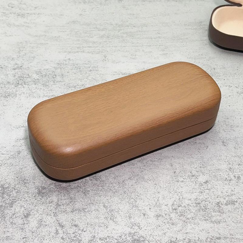 Fashion Waterproof Wood Grain Glasses Box Women Men Portable Reading Glasses Sunglasses Case Eyewear Protector