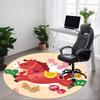 1pc Rocking Horse Office Round Rug, Non-slip, Soft and Durable Office Rug for Interior Decoration, Perfect for Office, Beautiful Decoration Yy26032307