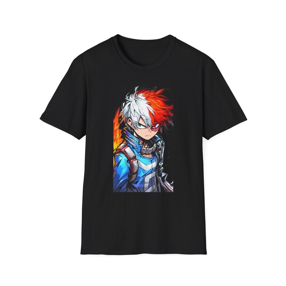 Unisex Jl Anime TShirt Softstyle My Hero Academia Shoto Todoroki