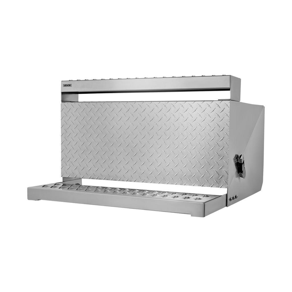 VEVOR Semi-Truck Step Tool Box, 790 x 770 x 485 mm Heavy Duty Aluminum Diamond Plate Toolbox