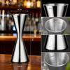 WOMLEX Measuring Cup, 30/45ml, Graduated, Cocktail Measure, Jigger Cup, Whiskey, Cocktail Measuring Cup, Double Head, One-Piece Stainless Steel (Silve