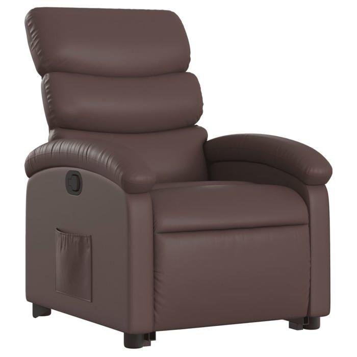 VidaXL Fauteuil Inclinable, Chaise de Relaxation avec Dossier et Repose-pied Réglables, Siège de Salon, Moderne, Marron 3204042