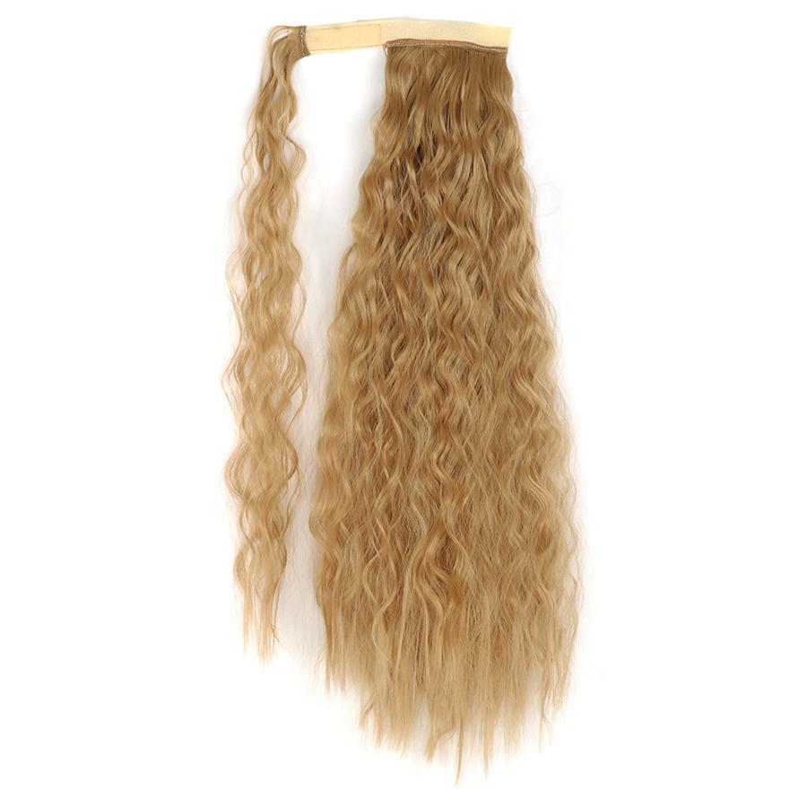 MISS WIG Lifelike Corn Wave Ponytail Wrapped Elevated Natural Extension Hairpin Bundle Hair Ponytail Natural Hair Extension