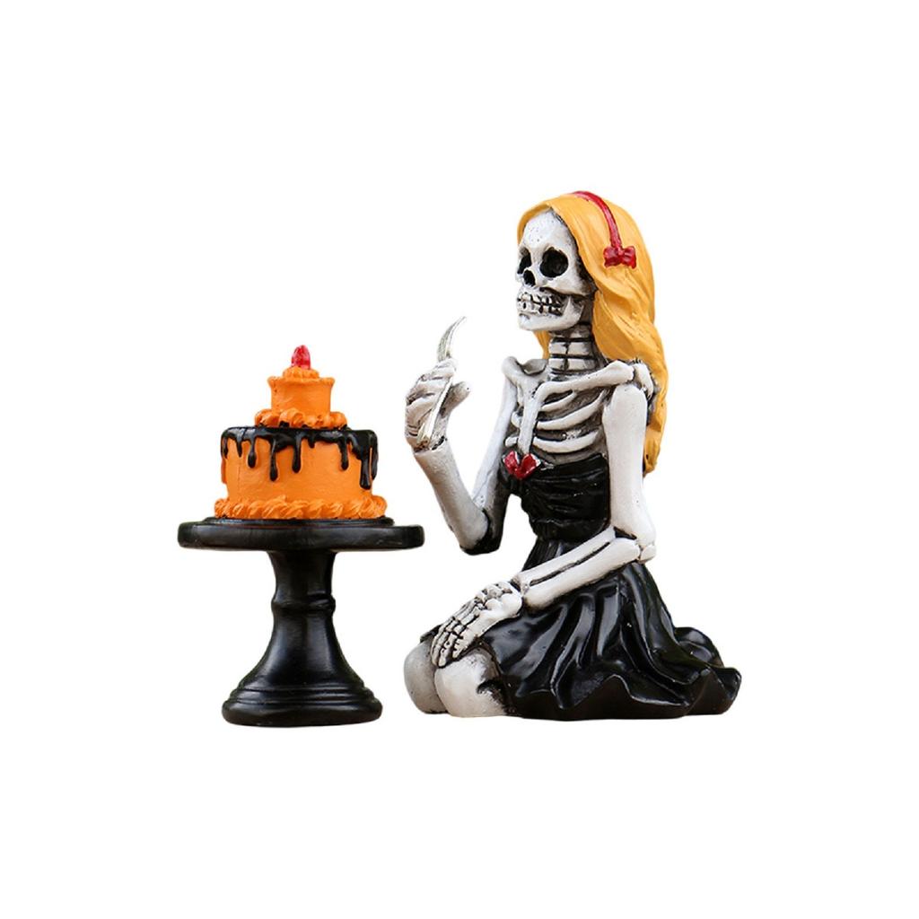 Halloween Skeleton Groom And Bride Resin Ornament Decoration