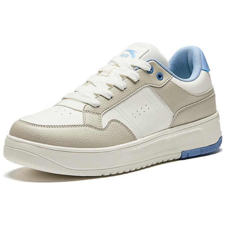 Anta Bamboo Break Comfortable Trendy Slip Resistant Shock Absorbing Low Top Skate Shoes Men Sneaker White Brown Blue 112518012-5