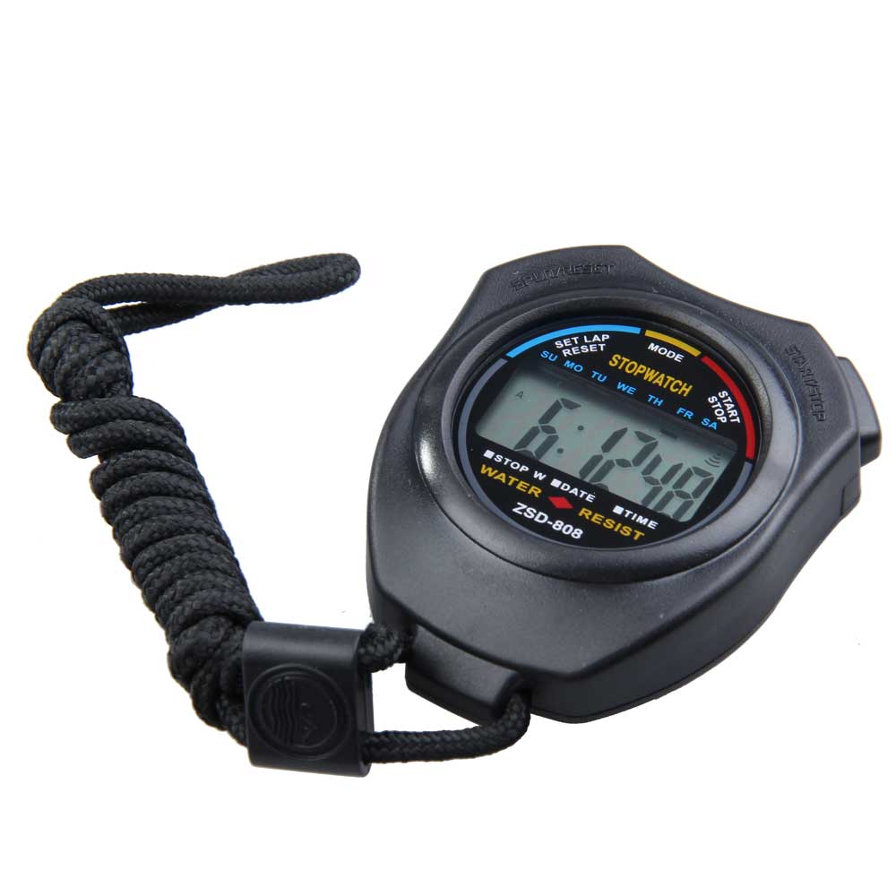 Digital Running Timer Electronic Stopwatch Timer Multifunctional Lightweight Portable Practical Convenient with Strap