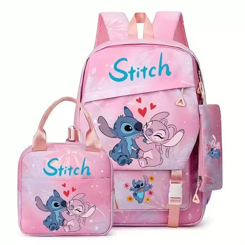 Stitch School Backpack - Lightweight, Large Capacity for Grades 1-6 Boys & Girls