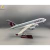 Qatar A380 Double-Door Model with Lights & Wheels - Realistic Static Aviation Ornament