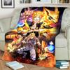 Anime-Print Blanket Warm Comfortable Flannel Blanket for Bedrooms, Sofas, Beds, Chairs, Picnics, Travel -LXR65