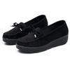 Fashion Sapatos Femininas Women Fashion Round Toe Wine Red Height Increased Anti Skid Shoes Lady Cool Black Comfort Work Loafers Ea233