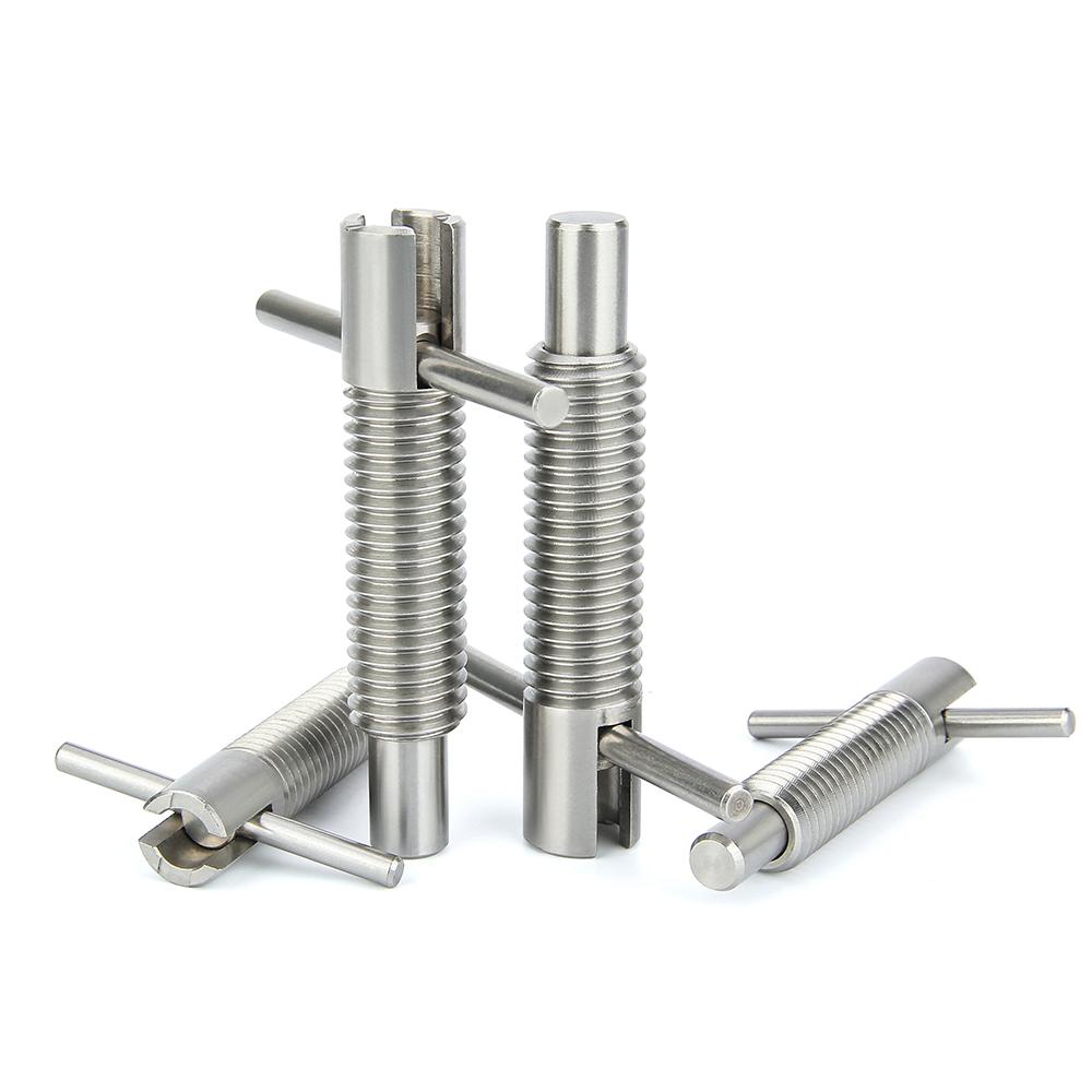 T-Handle Retractable Stainless Steel Self-Locking Spring Pins Indexing Plungers M6/M8/M10/M12/M16 Coarse Thread