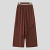 INCERUN Men Wrap High Elastic Waist Casual Loose Suit Pants Long Trousers