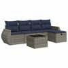 VidaXL Garden Lounge Set 6 Pcs with Grey Cushions Wicker 3325577