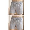 2pcs Male Arrow Pants Men Cotton Plaid Boxers Shorts Loose Mid-Waisted Men's Plus Size Underwear Homewear Comfortable Panties