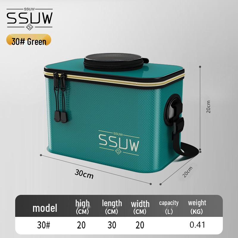 EVA Verdickter Faltbarer Fischereieimer E18 - Tragbarer Lebendfischbehälter & Mehrzweck-Angelgerät