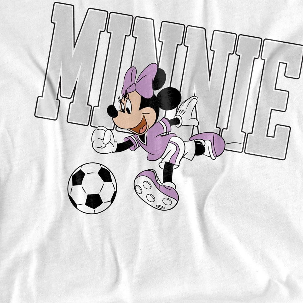 Disney Unisex Adult Kick Minnie Mouse Football Long-Sleeved T-Shirt