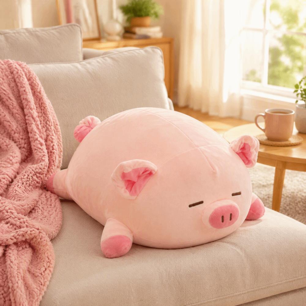 Huggable Plush Pig Toy Lying Design Lying Pig Plush Soft Stuffed Pig Doll For Kids
