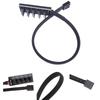 4-Pin PWM Fan Hub 1 To 5 Splitter Cable, PC Case Motherboard Cooler Power Extension Adapter Cord for Desktop Computer Gaming Rig Cooling System