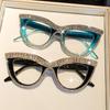 Durable High Quality Elegant Fashion Glasses with Rhinestone - Cat-eye Frame Perfect for Formal Events Formal Eyewear