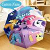 Custom Name Rainbow Unicorn Umbrella Folding Umbrella, Automatic Umbrella 8-Frame for Travel, Casual Lightweight Birthday Christmas Gift