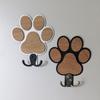 Natural Wooden Animal Paws Wall Mount Hook Smooth Surfaces Key Holder Organizer For Home Storage And Interior Designs