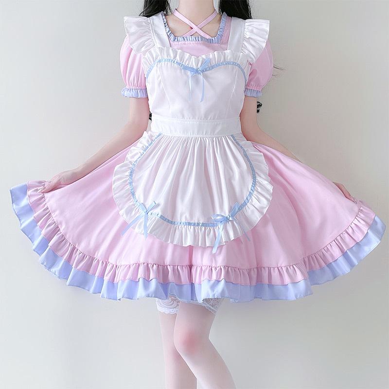 Rakuten Anime Dienstmädchen Rosa Weiches Mädchen Süß Niedlich Dienstmädchen Uniform Verführung Cosplay Rock